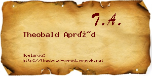 Theobald Apród névjegykártya